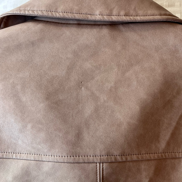 SOLD Avec Les Filles X Anthropologie Oversized Faux Leather Moto Jacket Large - Picture 15 of 15